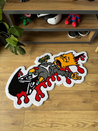 Handmade tufted custom rug, 3d tufted rug, bart tufted rug, living room carpet, bedroom rug decor