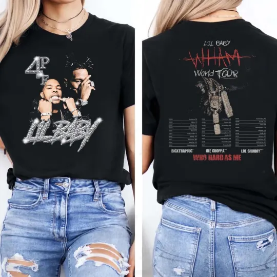 Lil Baby WHAM World Tour 2025 T-Shirt Official Concert Merch Gift for Fans