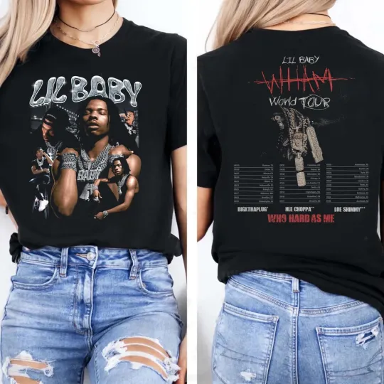 Lil Baby Wham World Tour T-Shirt – 2025 Rap Tee – Retro Hip-Hop Concert Merch