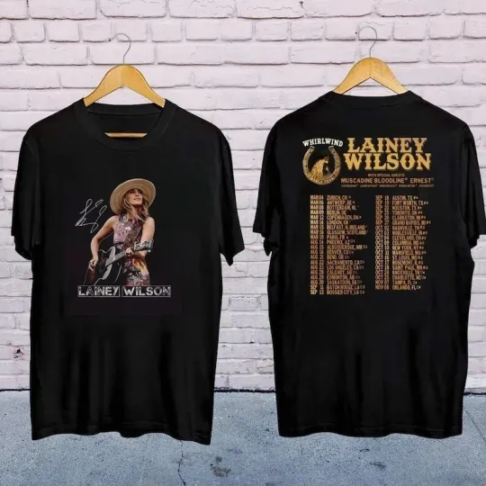 2025 Lainey Wilson Whirlwind World Tour , Lainey Wilson Country Music T-Shirt Fo