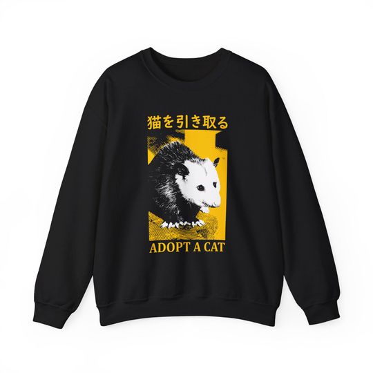 Adopt a Cat Opossum Vintage Sweatshirt