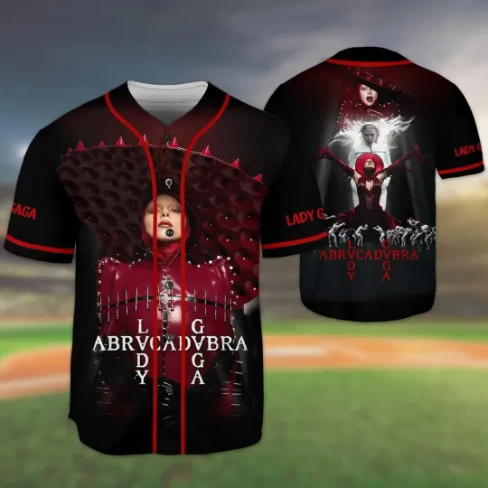 Ld ga the Mayhem Ball Baseball Jersey, 2025 Tour Concert Vintage 3D Shirt