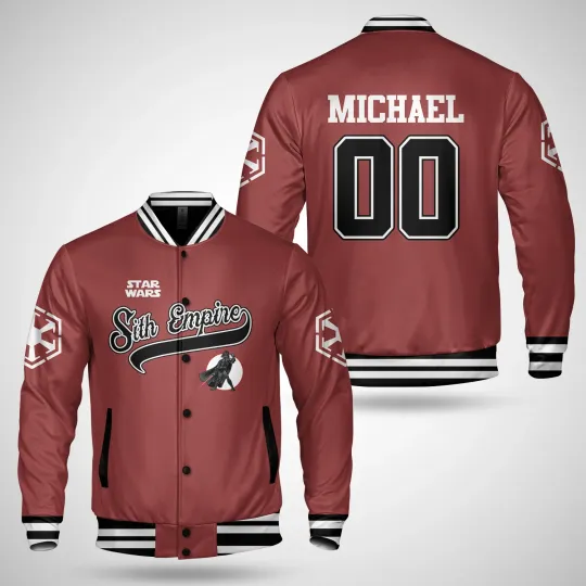 Personalized Star Wars Sith Empire Galaxy's Edge Baseball Jacket for Him