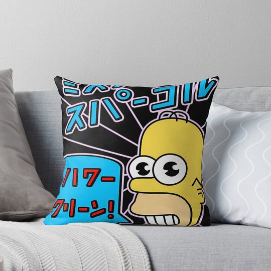 Mr Sparkle  Pillow, simpson throw pillows decor, Gift for Fan