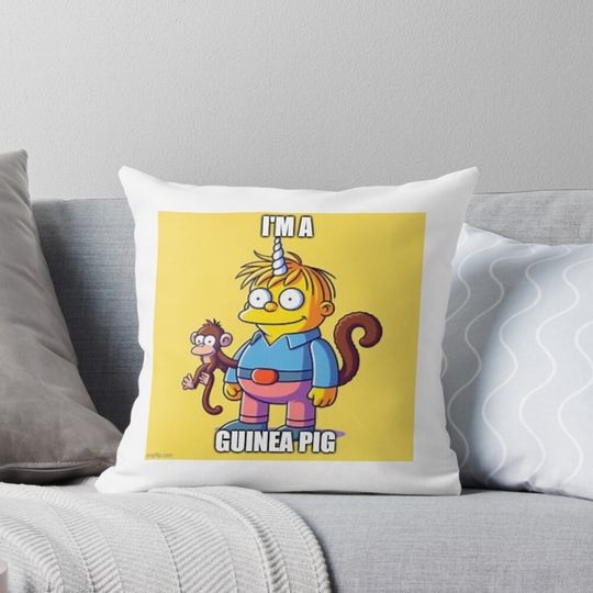 Discover Ralph Wiggum  science mishap Pillow, simpson throw pillows decor, Gift for Fan