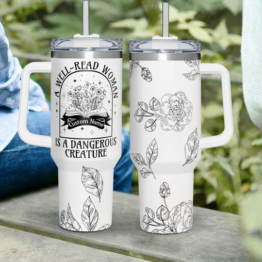 Discover A Well Read Woman Bookish Tumbler 40oz, Book Lovers 40oz Tumbler, Funny Bookish Girl Cup, Bookworm 40oz Tumbler, Book Lover Gifts For Women