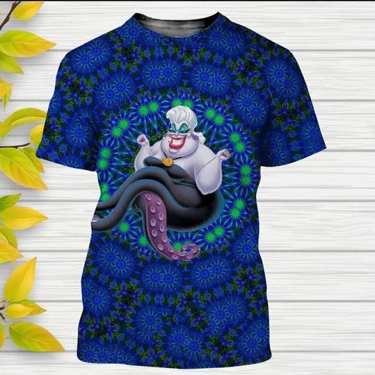 Ursula Witch Of The Sea The Little Mermaid Cartoon Villain Tshirt 3D