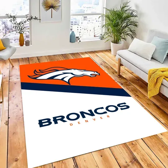 American Football Rug, Denver Football Team Broncos Rug