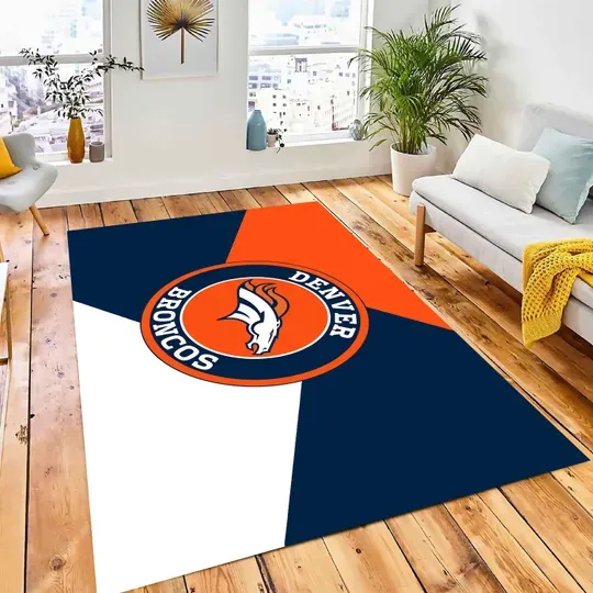 American Football Rug, Denver Football Team Broncos Rug