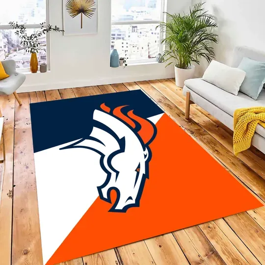 American Football Rug, Denver Football Team Broncos Rug