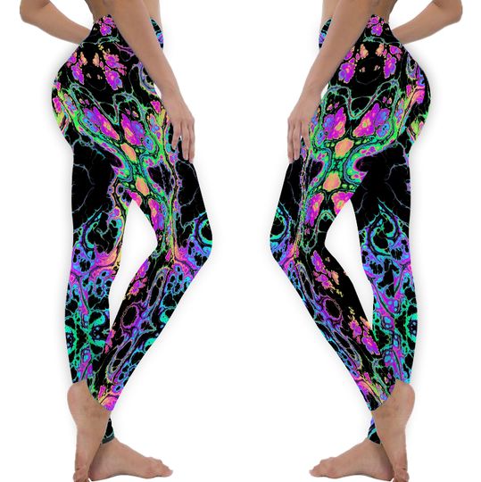 Men's Leggings, Rave Leggings, Psychedelic Pants, EDM pants