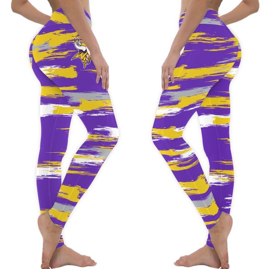 Minnesota Vikings Leggings, Football Yoga Pants Leggings