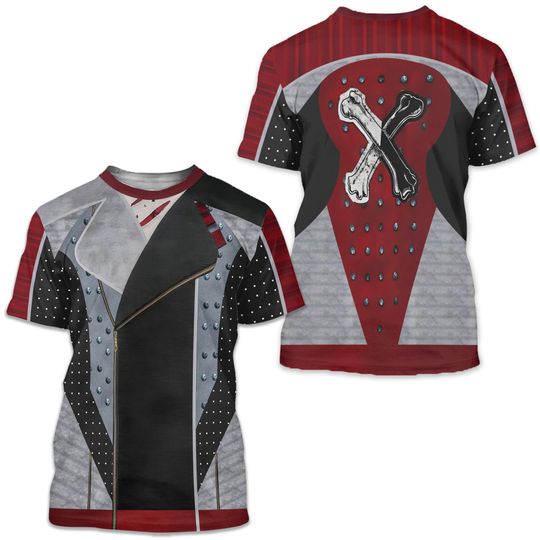 Carlos De Vil Costume T-Shirt, Descendants 2 Cosplay Costume Shirt, Descendants Carlos De Vil Cosplay Tee, Halloween All Over Print Tee