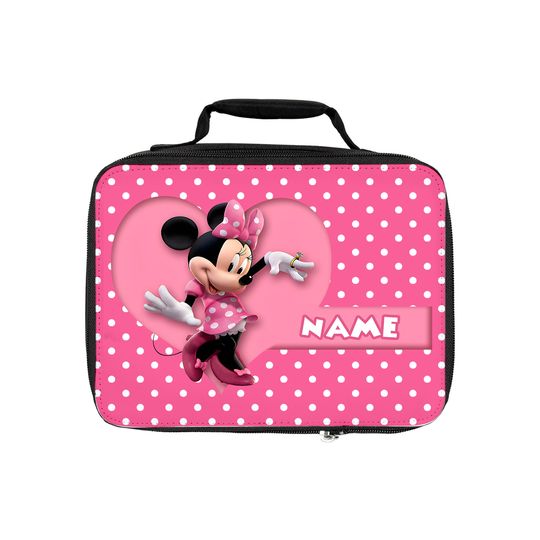 Minnie Mouse Personalized Lunch Bag with Custom Name  Magical Disney Design  School Tote for Kids