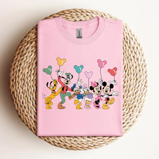 Disney Balloons T-Shirt, Mickey and Friends Shirt, Disneyland Shirt, Disney Trip Tee, Minnie Shirt, Goofy Dog Shirt, Pluto Tee