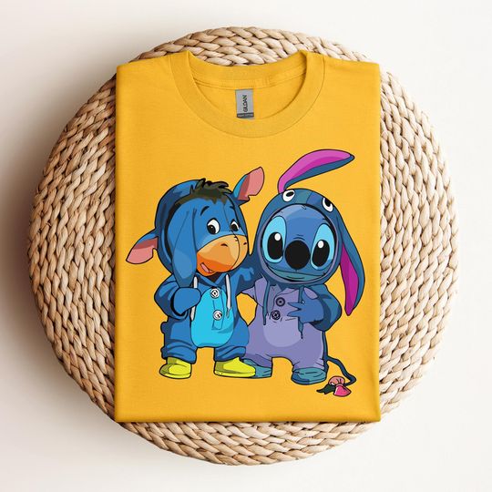 Disney Stitch and Eeyore Friends Matching Costume Shirt, Lilo and Stitch Disneyland Family Vacation Gift