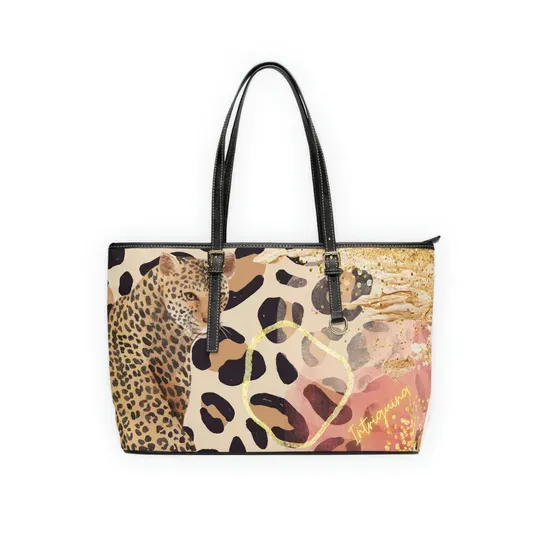 Cheetah Leather Shoulder Bag
