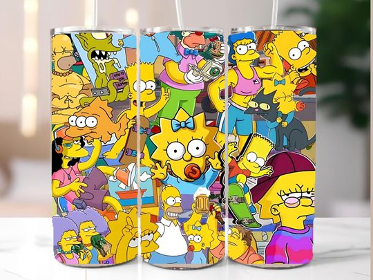 Simpson Tumbler , Skinny Tumblers , Tumbler Travel Cup, Simpsons Tumbler Gift