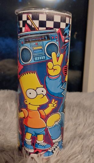 The Simpsons Tumblers Custom Print Stainless Steel Travel Mug, Gift Travel Mug