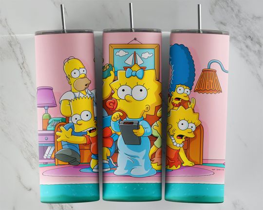 Simpsons tumbler design, Simpsons cup, Simpsons sublimation