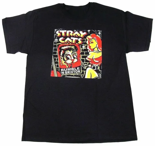 Trend  STRAY CATS T-shirt Black Unisex Gift For Fan