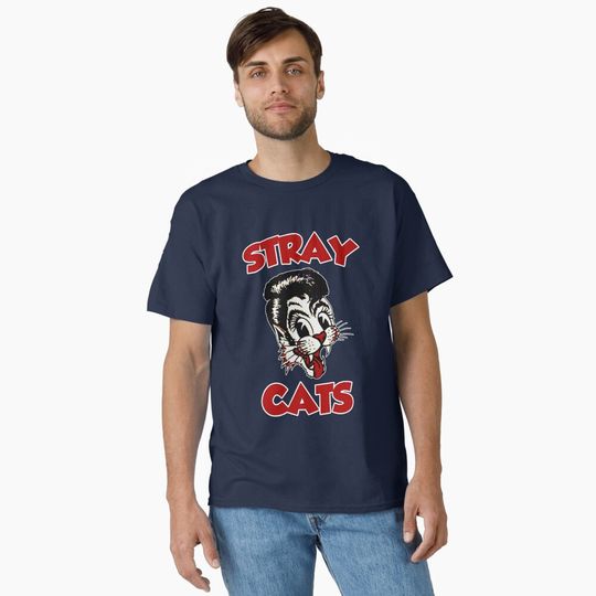 Mens Womens Band Stray Cats Classic T-Shirt