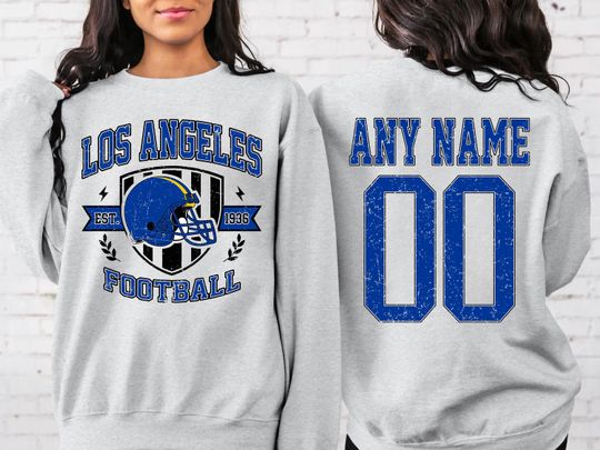 Personalized Los Angeles Football Sweatshirt,Los Angeles football crewneck, Los Angeles football shirt, Custom Football Player, football Tee