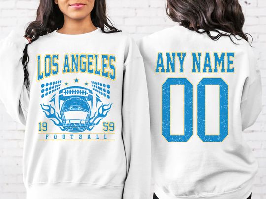 Personalized Los Angeles Football Sweatshirt,Los Angeles football crewneck, Los Angeles football shirt, Custom Football Player, football Tee
