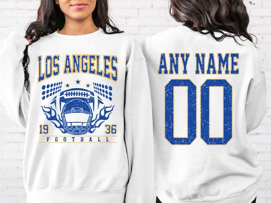 Personalized Los Angeles Football Sweatshirt,Los Angeles football crewneck, Los Angeles football shirt, Custom Football Player, football Tee