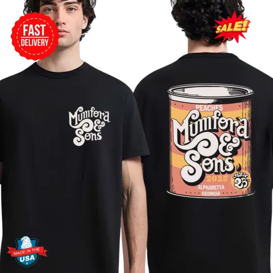 Mumford And Sons 2025 Alpharetta Georgia Gig Poster T-Shirt