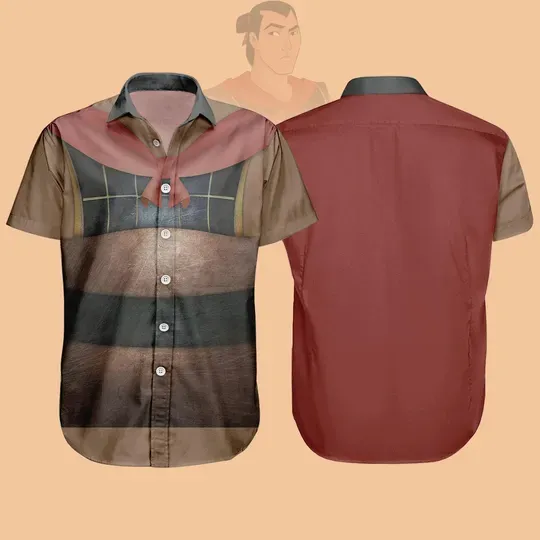 Halloween Li Shang Mulan Hawaiian Shirt, Li Shang Cosplay Button Shirt, Li Shang Halloween Shirt, Halloween Party 2025