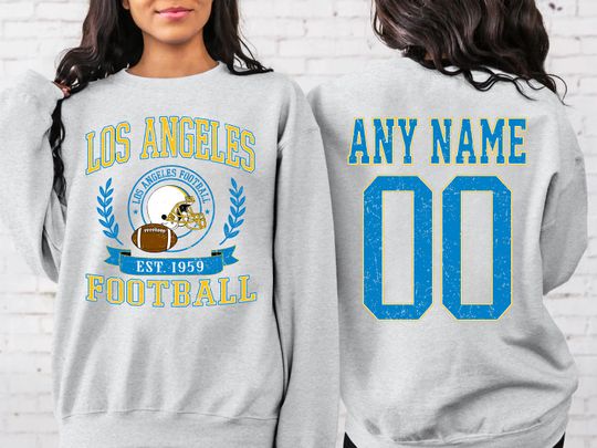 Personalized Los Angeles Football Sweatshirt,Los Angeles football crewneck, Los Angeles football shirt, Custom Football Player, football Tee