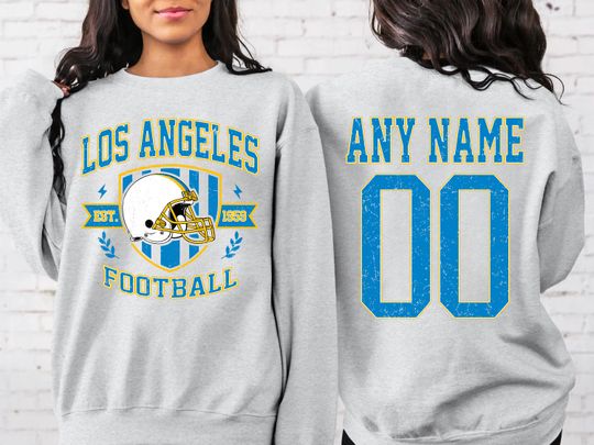 Personalized Los Angeles Football Sweatshirt,Los Angeles football crewneck, Los Angeles football shirt, Custom Football Player, football Tee