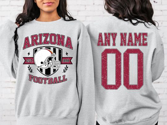 Personalized Arizonna Football Sweatshirt, Arizonna football crewneck, Arizonna football shirt, Custom Football Player,  football Tee