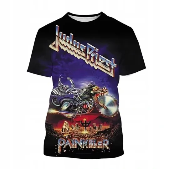 Judas Priest Pain Killer 3D Printed T-Shirt Judas Priest Band Shirt