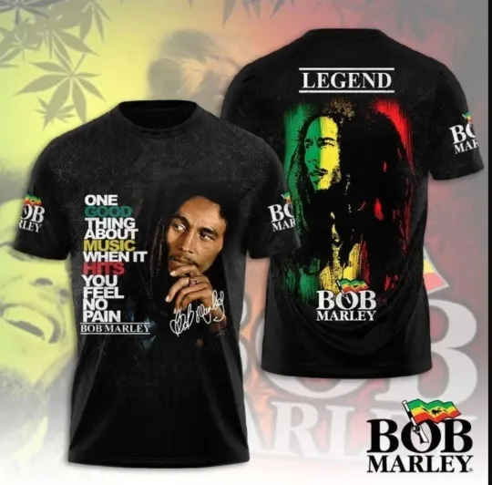 Bob Marley Unisex T-Shirt – Reggae Music Graphic Tee