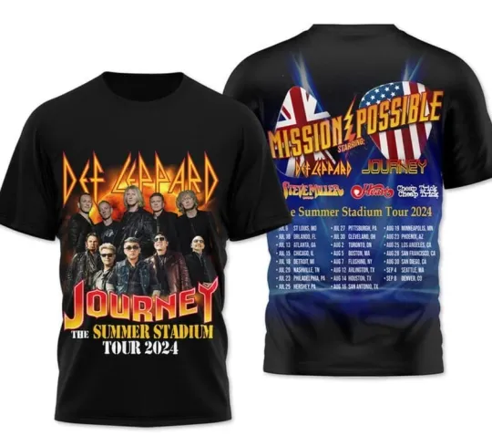 Def Leppard Mission Possible Journey Steve Miller AOP 3D T-Shirt