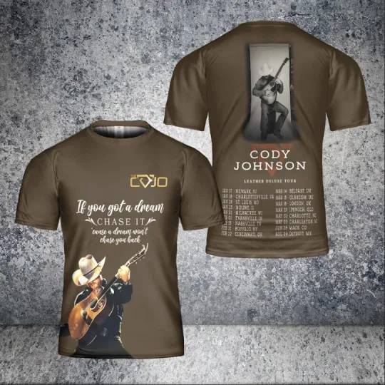 Cody Johnsonn Leather Deluxe Tour AOP 3D T-Shirt