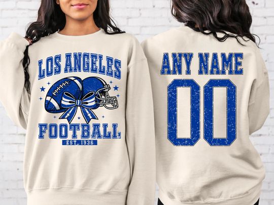 Personalized Los Angeles Football Sweatshirt,Los Angeles football crewneck, Los Angeles football shirt, Custom Football Player, football Tee
