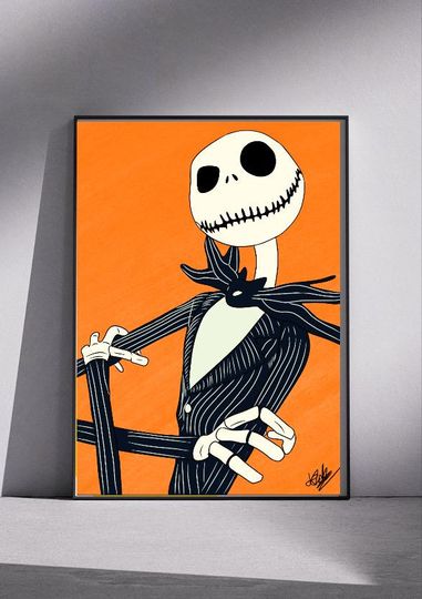 Jack Skellington and Sally Disney The Nightmare Before Christmas Poster