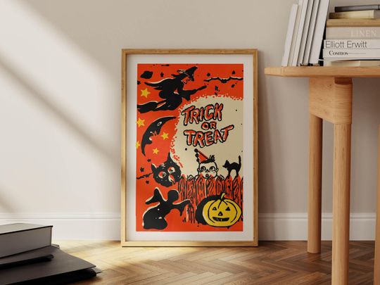 Discover Spooky Halloween Art Print Retro Halloween Party Gift Trick or Treat Poster Spooky Kitchen Wall Art Home Decor Kitchen Decor
