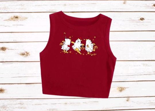 Pooh Ghost Crop Halloween Winnie The Pooh Cropped Fall Winnie the Pooh Tank Trick or Treat Silly Ol Bear Disney Cropped Top Disneyland