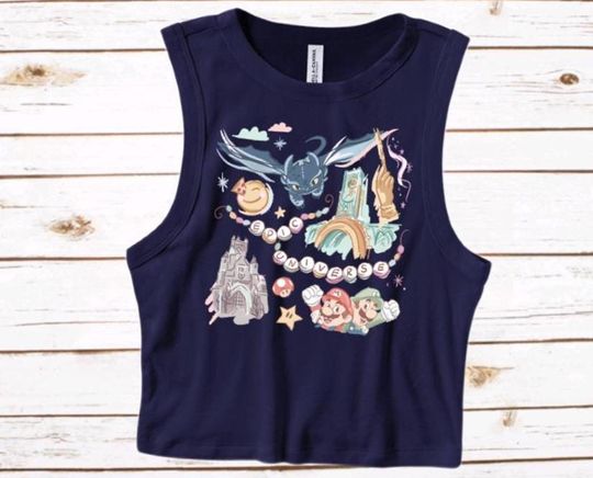 Epic Universe Crop Monsters Lover Crop Tank Universal Studios HHN Cropped Hollywood Monsters Croptop Tank Top