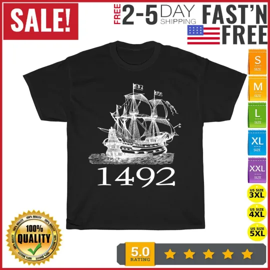 Columbus Day Vintage T Shirt Men Fashion 2023 T Shirt