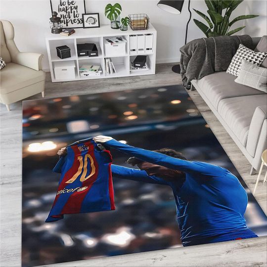 Messi Rug, Lionel Messi Carpet, Football Room Decor, GOAT Rug, Soccer Gift