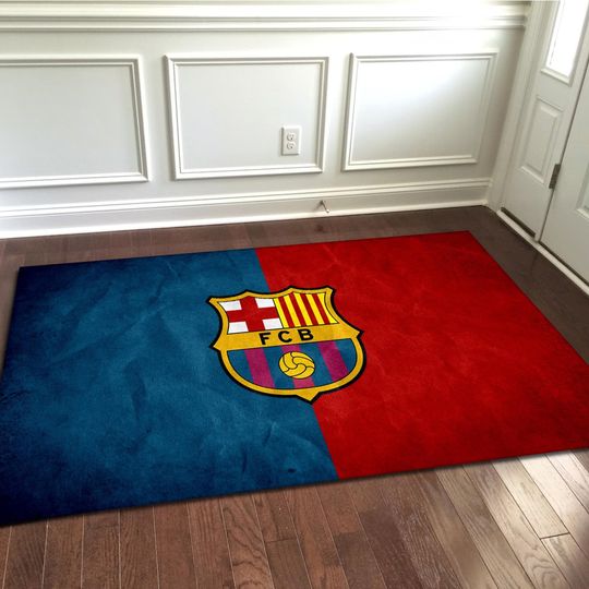 Barcelona Rug, Barca Rug, Football Rug, Soccer Rug, Sports Team Rug, Barcelona Fan Gift