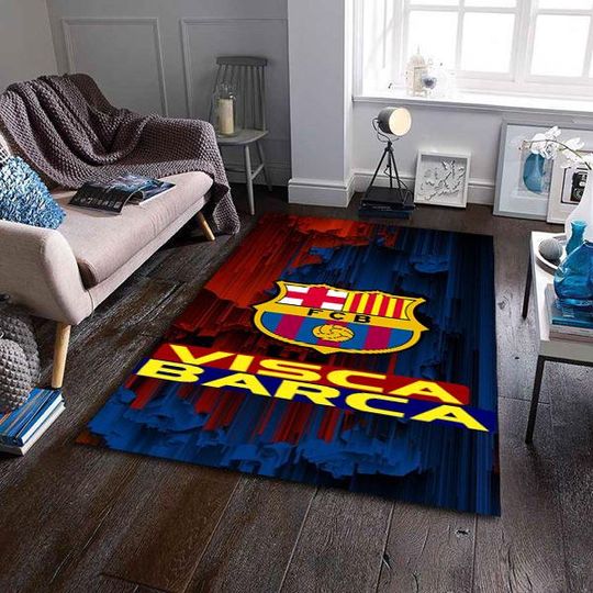 Barcelona Rug, Football Rug, Modern Antislip Rug, Living Room Rug, Elegant Home Decor