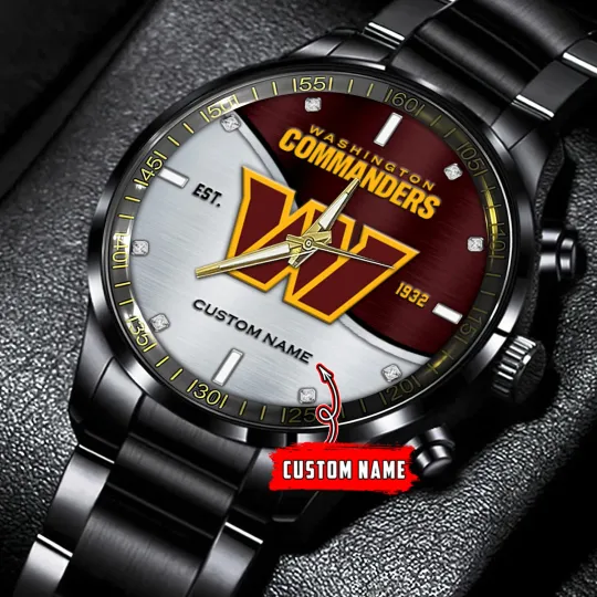Washington Team Commander Football Stainless Steel Watch