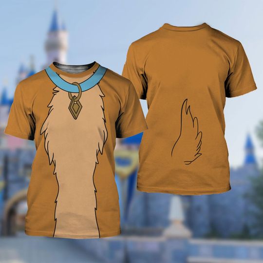 Disney Lady Dog 3D T-Shirt, Lady And The Tramp All Over Print Shirt, Costume Shirt, Lady Dog Cosplay Costume Shirt