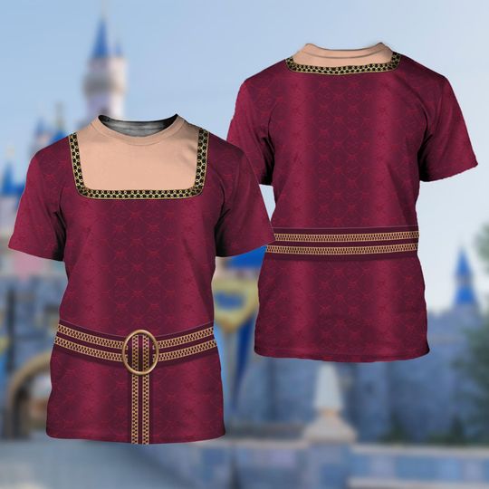 Disney Mother Gothel Costume T-Shirt, Tangled Cosplay Costume Tee, Princess Movie All Over Print Shirt, Gothel Cartoon Halloween 3D T-Shirt